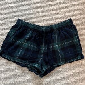 Old Navy Plaid Sleep Shorts - Black and Green
